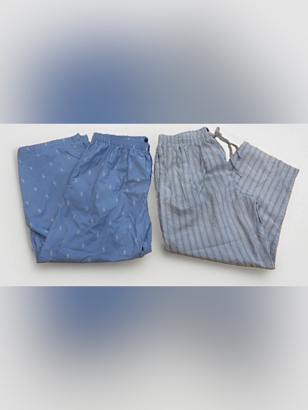 Lot of 2 Polo Ralph Lauren Cotton Pajama Pants Men's Size XL Blue Pony PJs Sleep